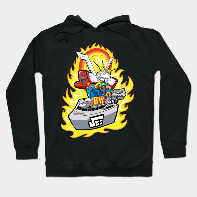 Burning Finger Turntablist Hoodie by EasterlyArt